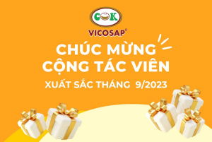 VICOSAP CHÚC MỪNG CỘNG TÁC VIÊN BÁN HÀNG XUẤT SẮC THÁNG 9