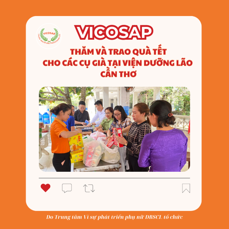 VICOSAP THĂM VÀ TRAO QUÀ TẾT CHO CÁC CỤ GIÀ TẠI VIỆN DƯỠNG LÃO