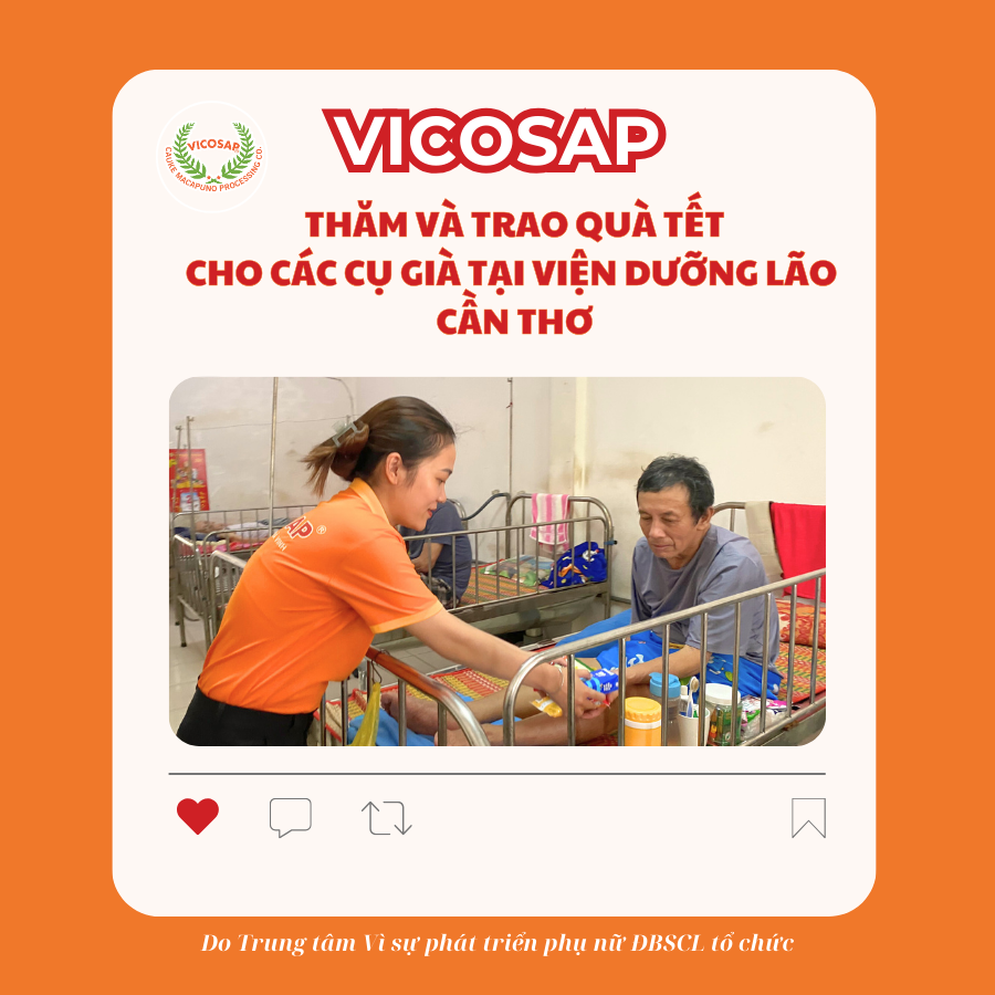 VICOSAP THĂM VÀ TRAO QUÀ TẾT CHO CÁC CỤ GIÀ TẠI VIỆN DƯỠNG LÃO