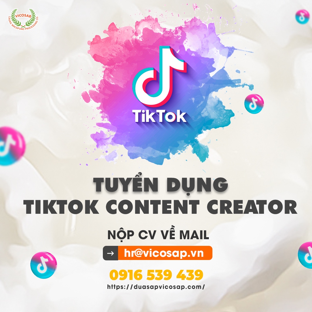 [2024 - VICOSAP TUYỂN DỤNG] TIKTOK CONTENT CREATOR