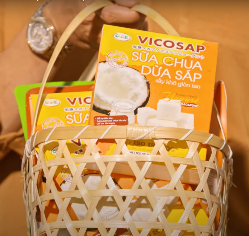 Sữa Chua Dừa Sáp Sấy Giòn Tan Vicosap 25g