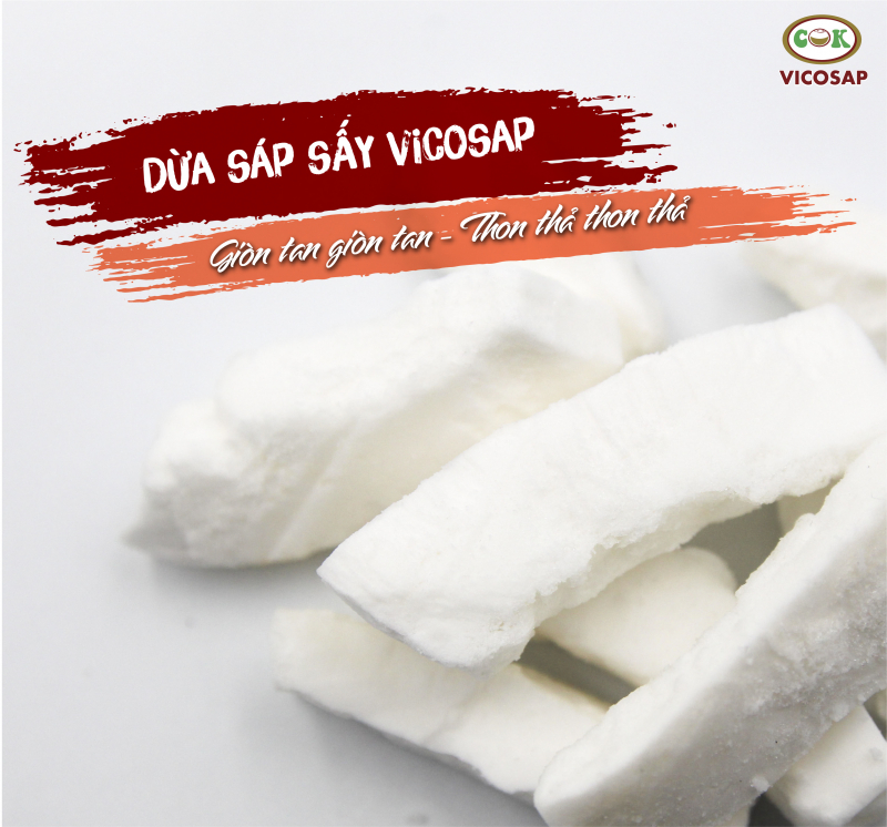 Dừa sáp sấy giòn tan Vicosap 25g (túi)