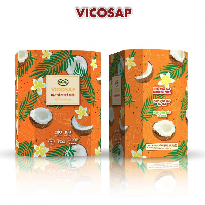 Kẹo dừa sáp Vicosap (3 vị) 100g