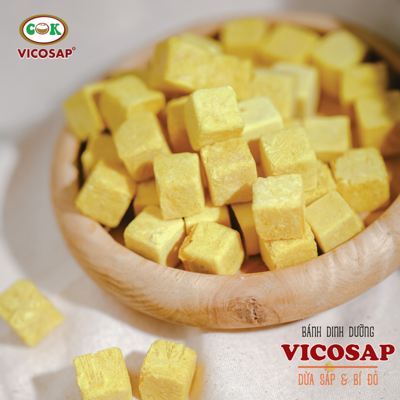 Bánh dinh dưỡng Vicosap - Dừa Sáp & Bí Đỏ [18g]